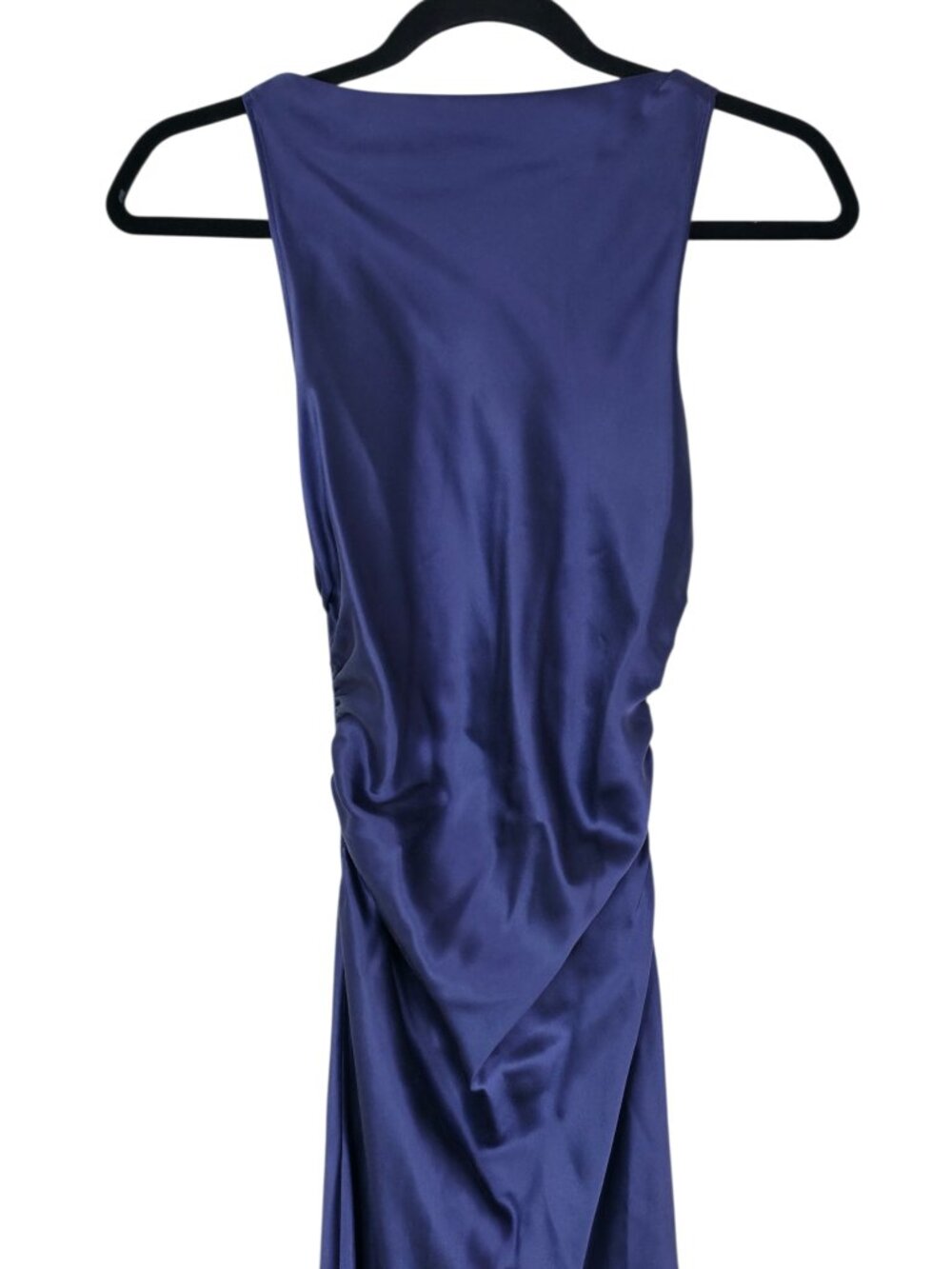 Reformation Casette Dress Iris Navy Blue Silk Open Back Midi Size 0 - Picture 5 of 9
